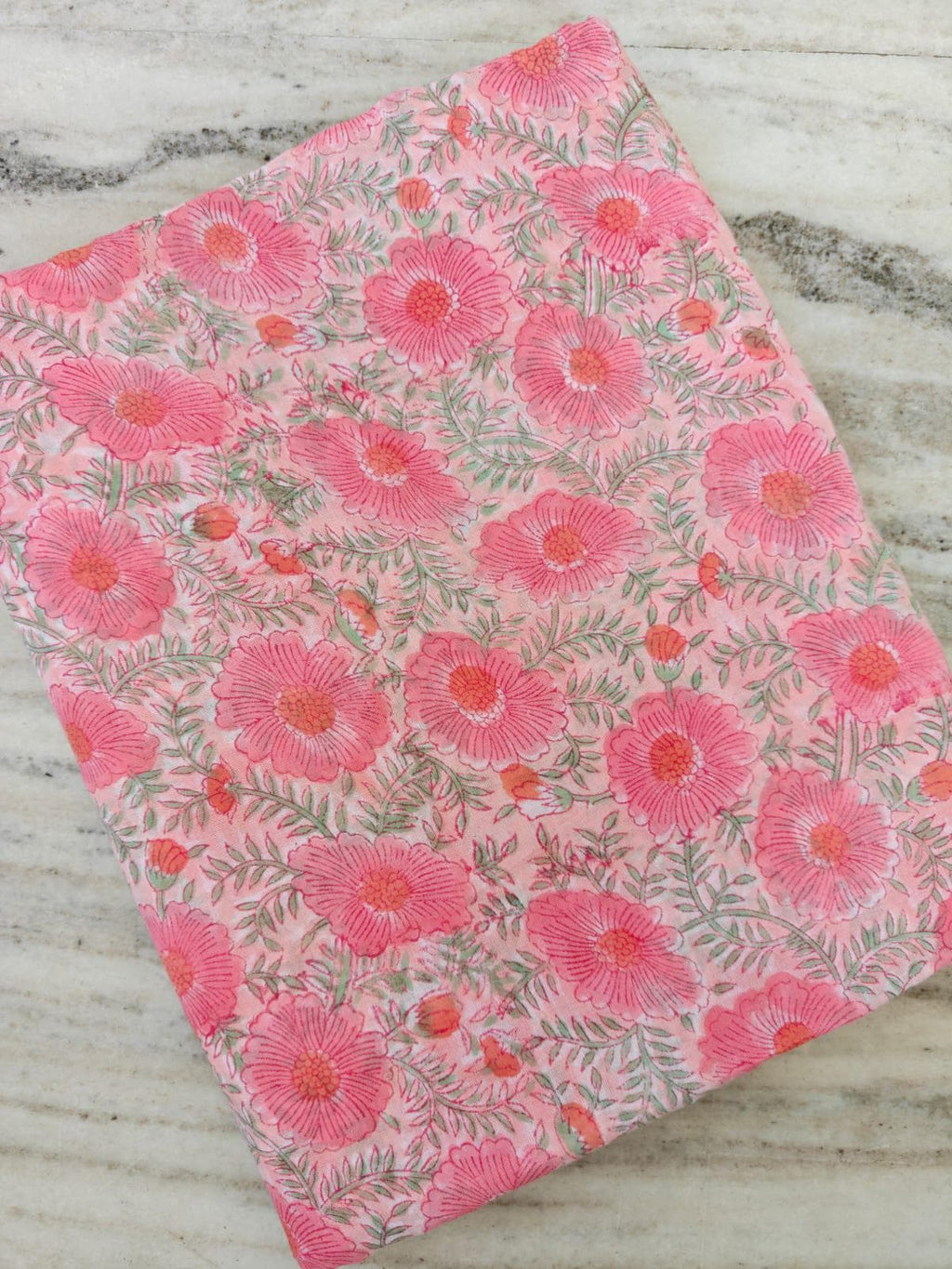 Pink Floral Cotton Fabric, Soft Lightweight Flower Print Fabric, Quilting Fabric by the Yard, Dressmaking Craft Fabric Spring Summer Textile