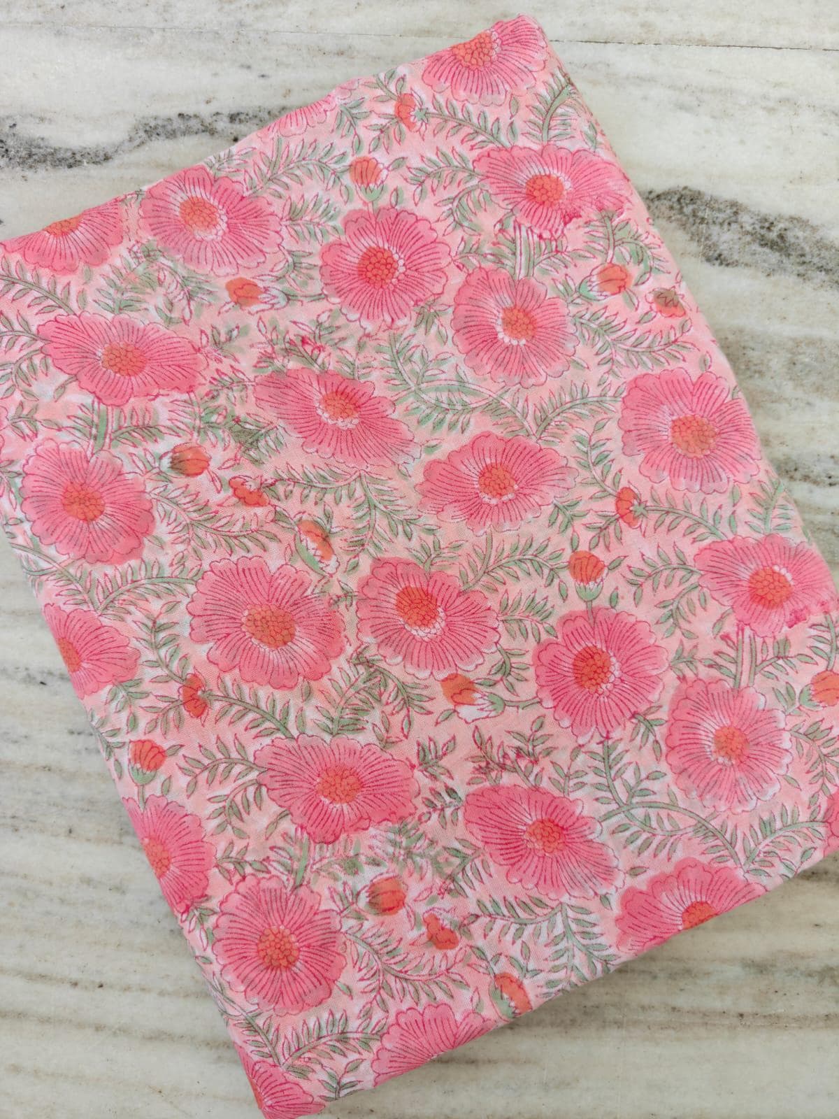 Pink Floral Cotton Fabric, Soft Lightweight Flower Print Fabric, Quilting Fabric by the Yard, Dressmaking Craft Fabric Spring Summer Textile