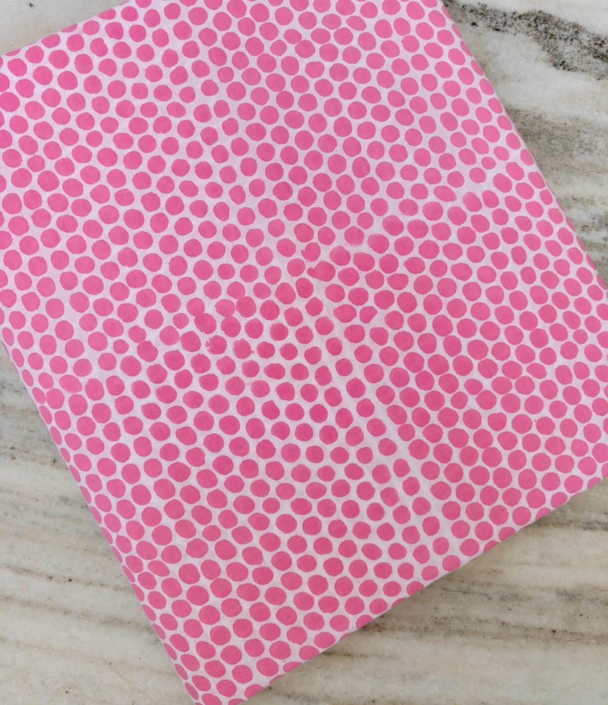 Pink Polka Dot Cotton Fabric, Small Dot Print Fabric by Yard, Soft Cotton Cloth for Sewing, Quilting Fabric, Dressmaking, Craft Fabric