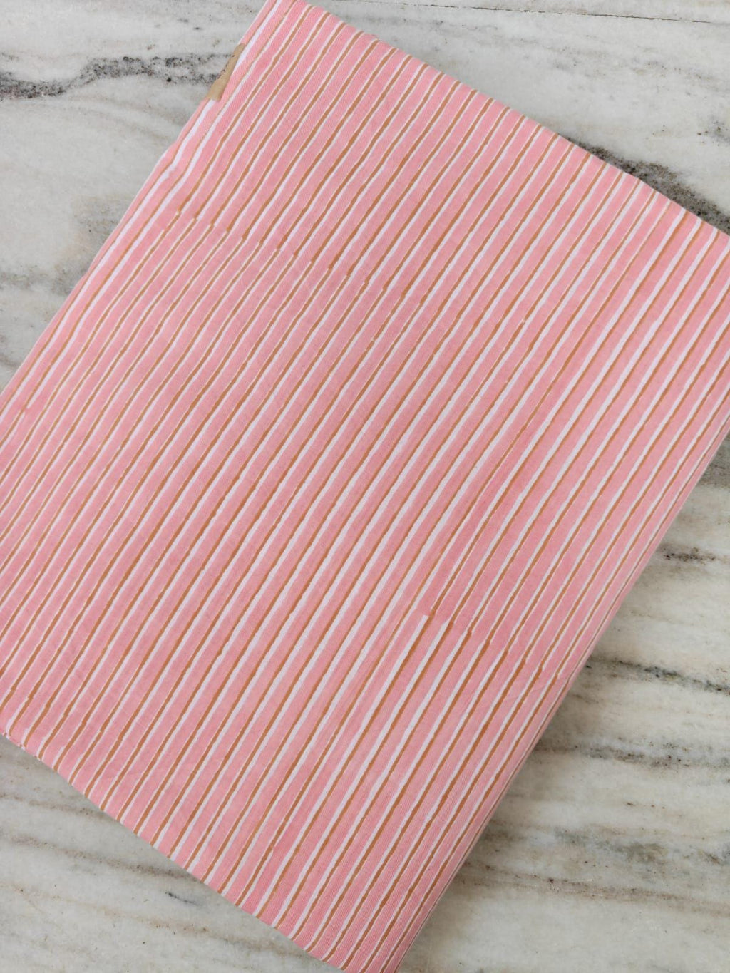 Pink Striped Cotton Fabric, Hand Block Print Fabric, Soft Cotton Sewing Fabric, Dressmaking Fabric, Craft Fabric, Indian Cotton Textile