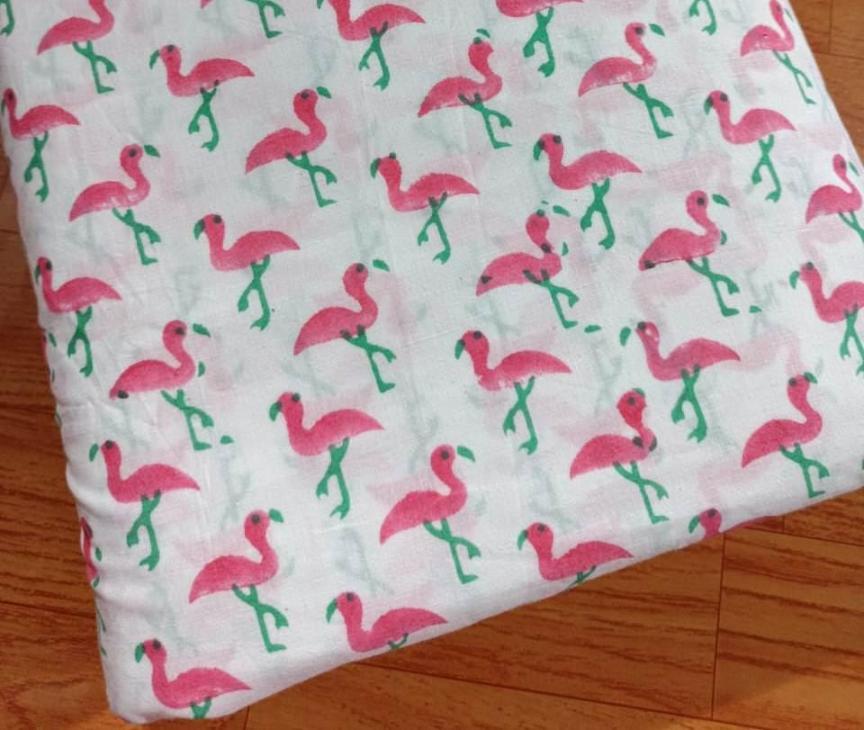 Indian Hand Block Print Fabric, Floral 100% Cotton Quilting Fabric By The Yard, Fabric For Dress Making, Loose Running Fabric, Napkin Fabric