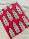 Designer Red Feather Print Cotton Fabric | Modern Leaf Pattern | Soft Indian Fabric by the Yard for Quilting, Sewing & Dressmaking | Gifts