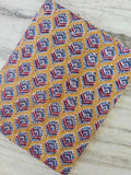 Vintage Mustard Yellow Flower Cotton Fabric, Leaf Motif Design Yellow Paisley Cotton Fabric, Hand Block Printed Indian Fabric by the Yard