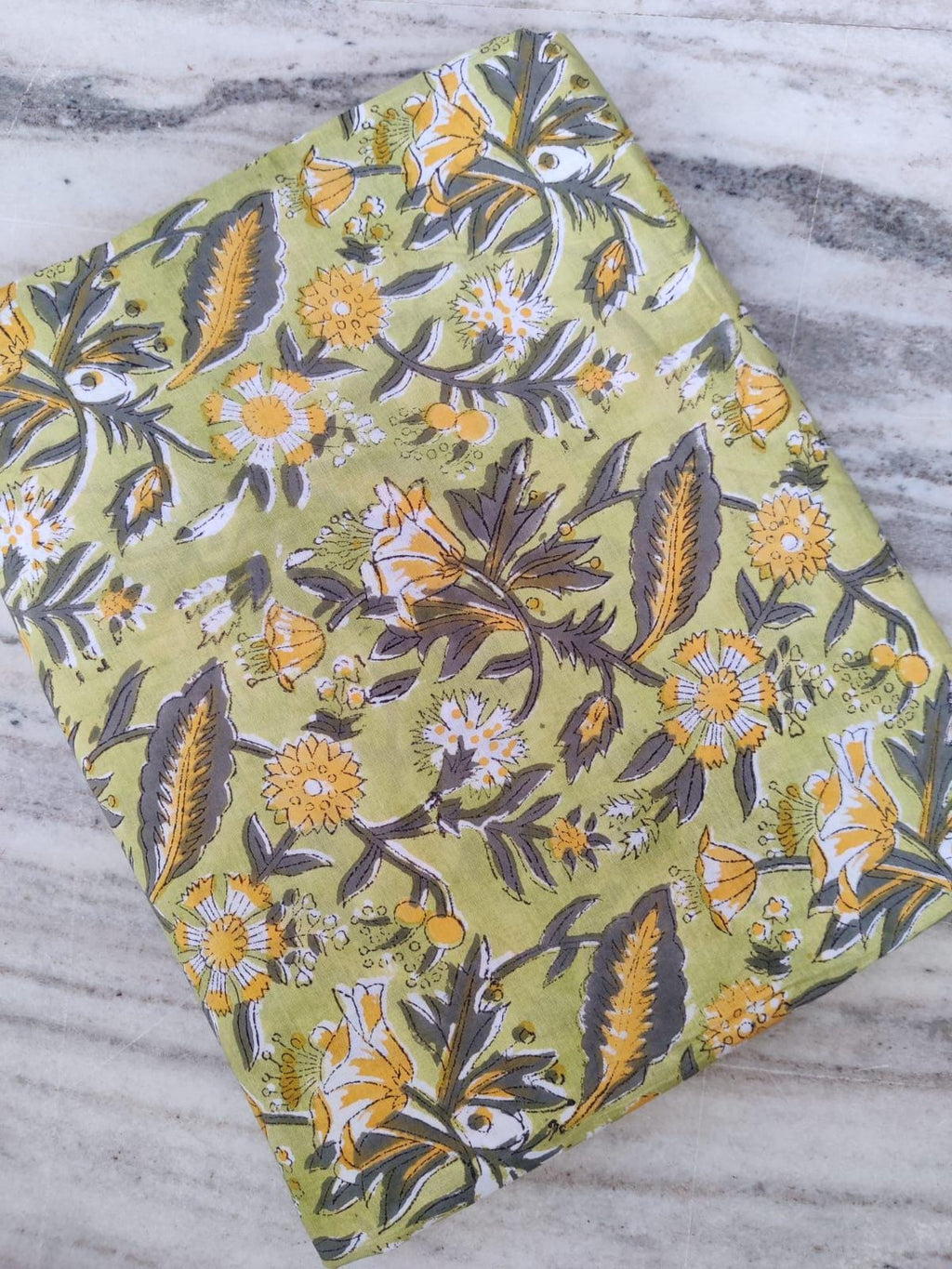 Indian Hand Block Print Fabric, Floral 100% Cotton Quilting Fabric By The Yard, Fabric For Dress Making, Loose Running Fabric, Napkin Fabric