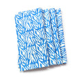 Blue Abstract Print Cotton Napkin Set, Hand Block Printed Cloth Napkins, Reusable Eco Friendly Dinner Napkins, Modern Table Linen, Sustainable Kitchen Decor Set of 4
