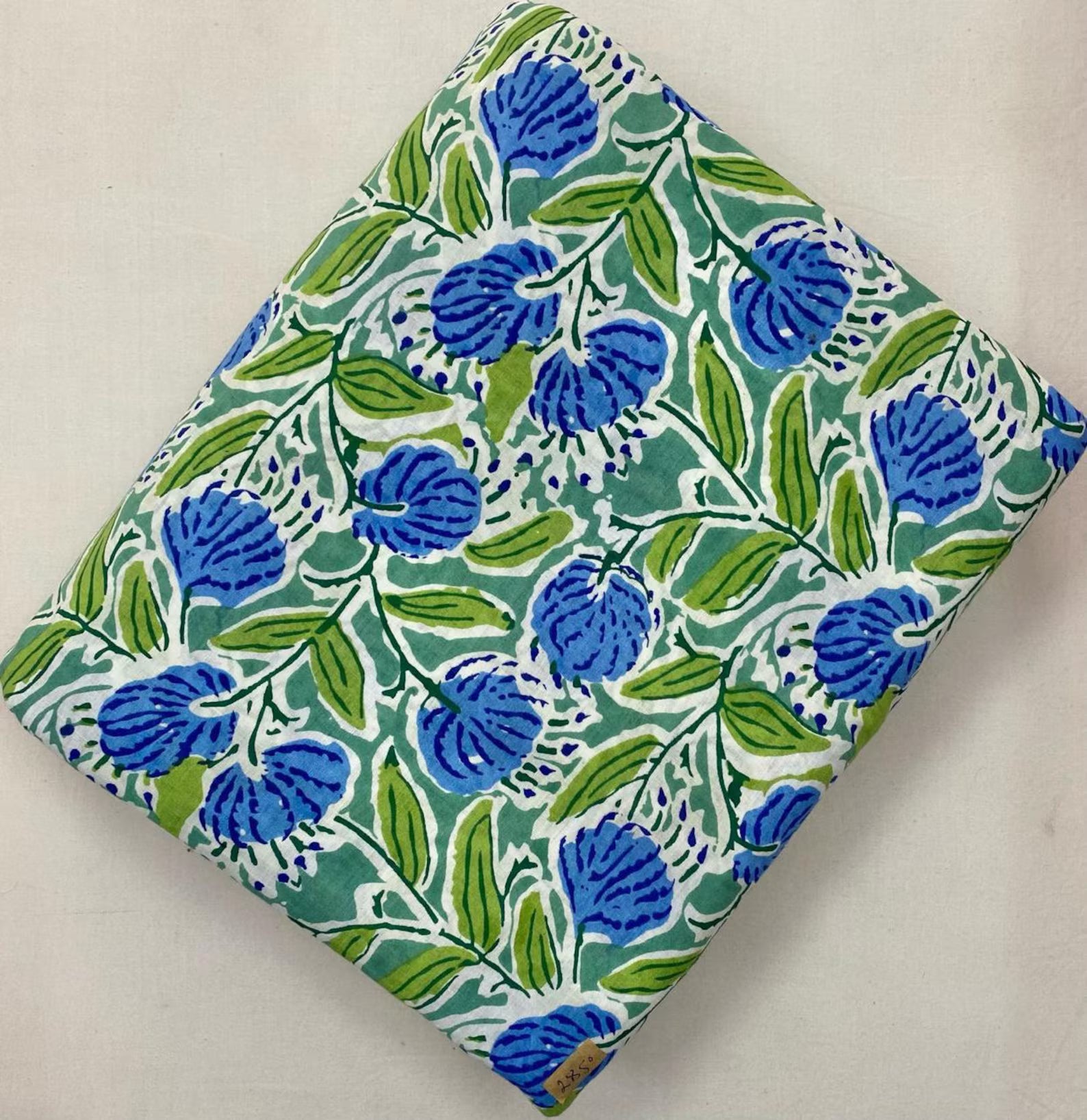 Soft Cotton, Indian Hand Block Print Fabric, Floral 100% Cotton Fabric By The Yard, Fabric for Loose Running, Dress Making, Textile Fabric
