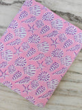 Pink Seashell Cotton Fabric Coastal Beach Print Fabric Purple Shell Starfish Pattern Lightweight Cotton Yard Summer Sewing Quilting Fabric