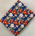 Navy Blue Floral Cotton Fabric by Yard, Red White Flower Print Fabric, Indian Block Print Cotton, Quilting Sewing Dressmaking Craft Material