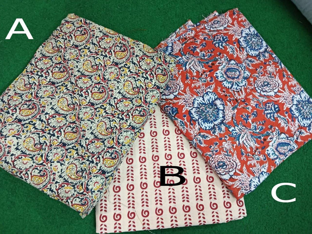 Multi Color Block Print Fabric, Floral 100% Cotton Quilting Fabric By The Yard, Fabric For Dress Making, Fabric Pillow, Personlized Dress