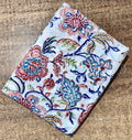 Light Blue Floral Cotton Fabric, Multi Color Hand Block Print By The Yard, Indian Soft Cotton For Quilting, Dressmaking and Seweing Crafts