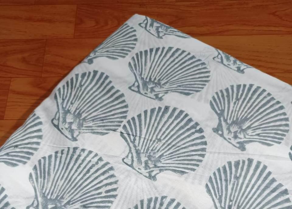Hand Block Print Indian Soft Cotton Fabric, Floral Quilting Fabric, Loose Running Fabric, Fabric By The Yard, Fabric For Personlized Drees