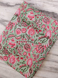 Indian Hand Block Print Fabric, Floral 100% Cotton Quilting Fabric By The Yard, Fabric For Dress Making, Loose Running Fabric, Napkin Fabric