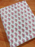 Indian Block Print Fabric, Floral 100% Cotton Quilting Fabric By The Yard, Fabric For Dress Making, Fabric Bags, Napkin Fabric, Gift For Her