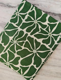 Green Pink Floral Cotton Fabric, Hand Block Print Fabric Indian Cotton Cloth, Flower Print Fabric, Dressmaking Quilting Craft Fabric by Yard