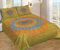 Mandala Cotton Bedsheet Queen Size Flat Sheet | Mandala Famous Cotton Double Bedsheet With 2 Pillow Covers | Couple Bedsheet Set