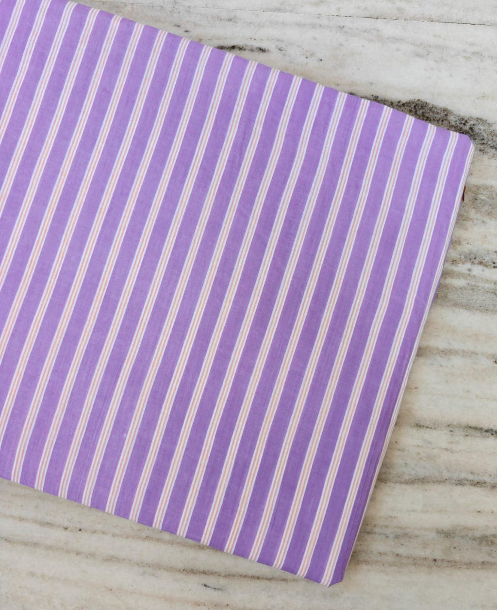 Lavender Stripe Cotton Fabric, Purple and White Striped Fabric, Pastel Stripe Quilting Fabric, Apparel Sewing Material, Spring Fabric