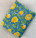 Indian Hand Block Print Fabric, Floral 100% Cotton Quilting Fabric By The Yard, Fabric For Dress Making, Loose Running Fabric, Napkin Fabric