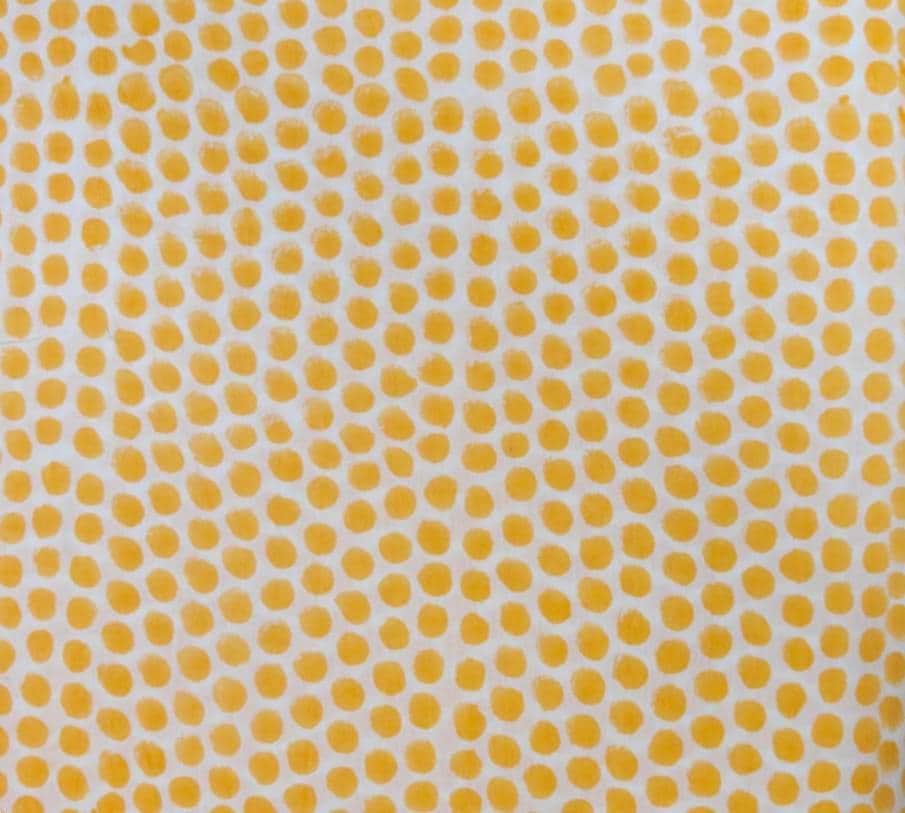Yellow Polka Dot Cotton Fabric, Mustard Dot Print Fabric, White Base Printed Cotton, Quilting Sewing Fabric, Dressmaking Material by Yard
