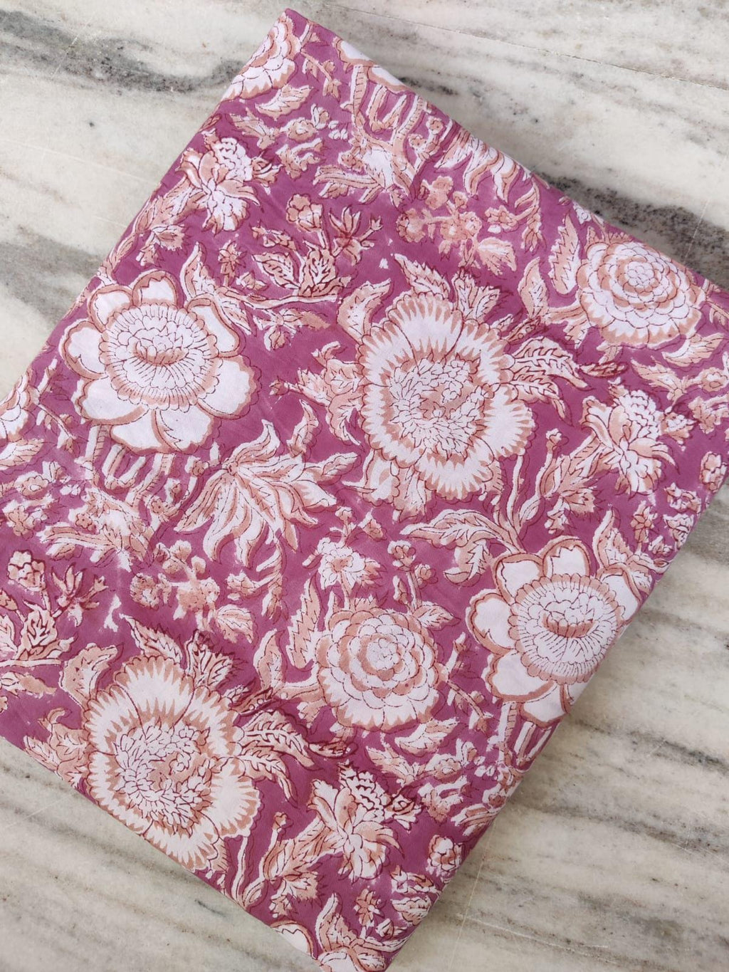 Indian Hand Block Print Fabric, Floral 100% Cotton Quilting Fabric By The Yard, Fabric For Dress Making, Loose Running Fabric, Napkin Fabric