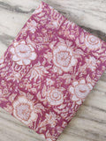 Indian Hand Block Print Fabric, Floral 100% Cotton Quilting Fabric By The Yard, Fabric For Dress Making, Loose Running Fabric, Napkin Fabric