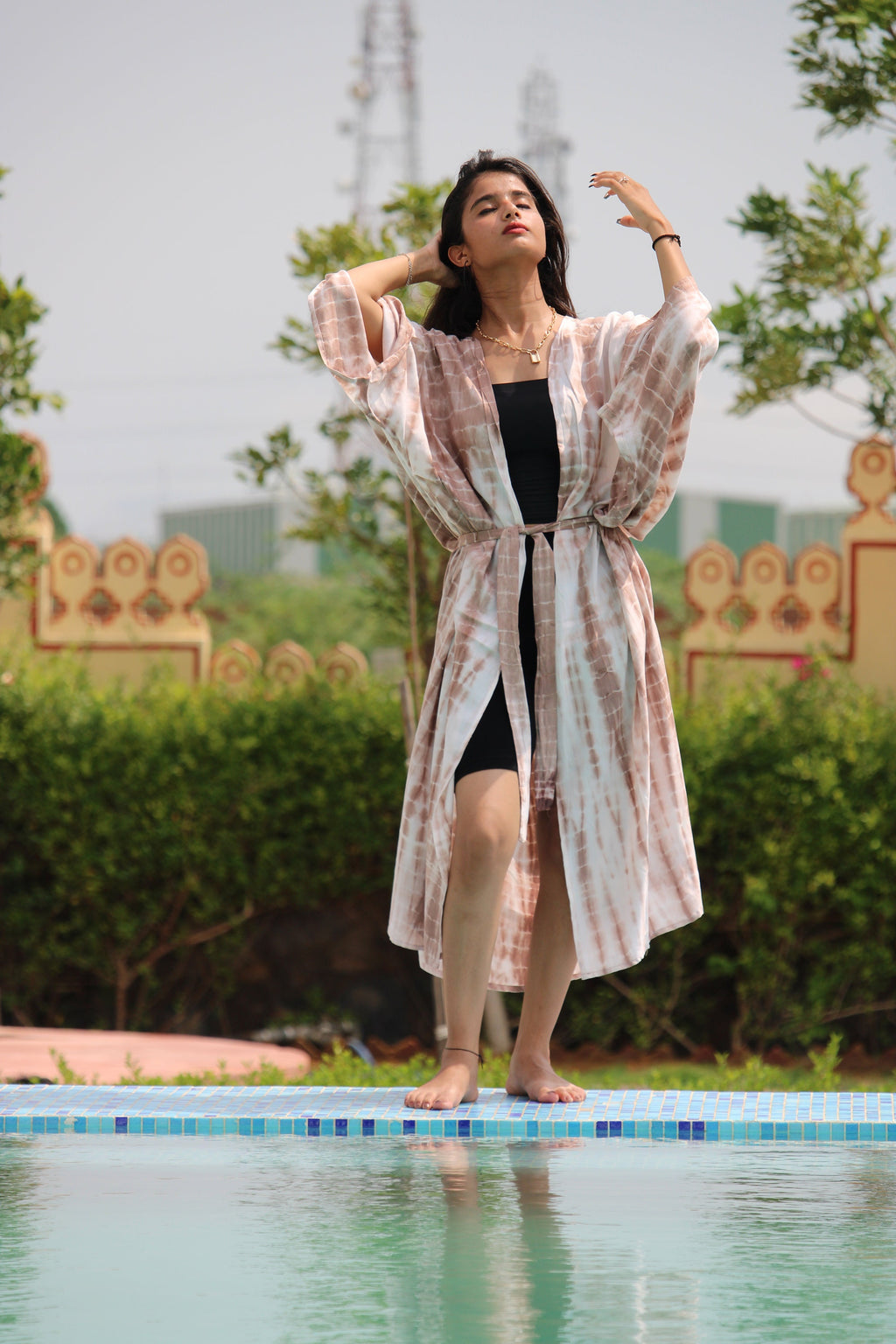 Long Kimono Women, Cover Up Colorful Light Summer Jacket, Long Kimono Style Wedding Robe Bride, Multi Color Bridal Robe, Hand Tie Dye Kimono