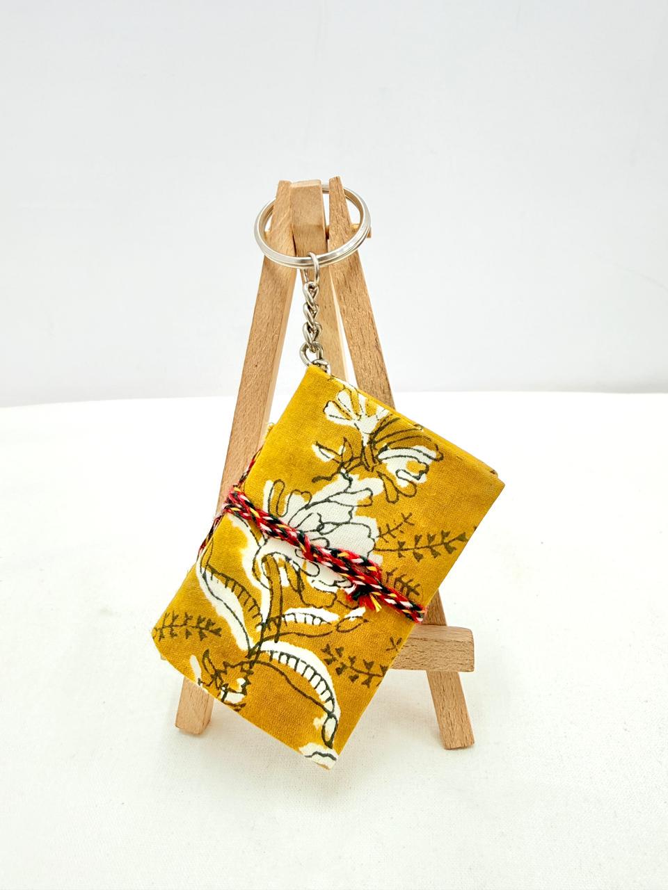 Custom Viral Mini Diary Keychain, Handmade Fabric Notebook Keyring, Cute Journal Key Chain, Small Notebook Keychain, Gift for Friends