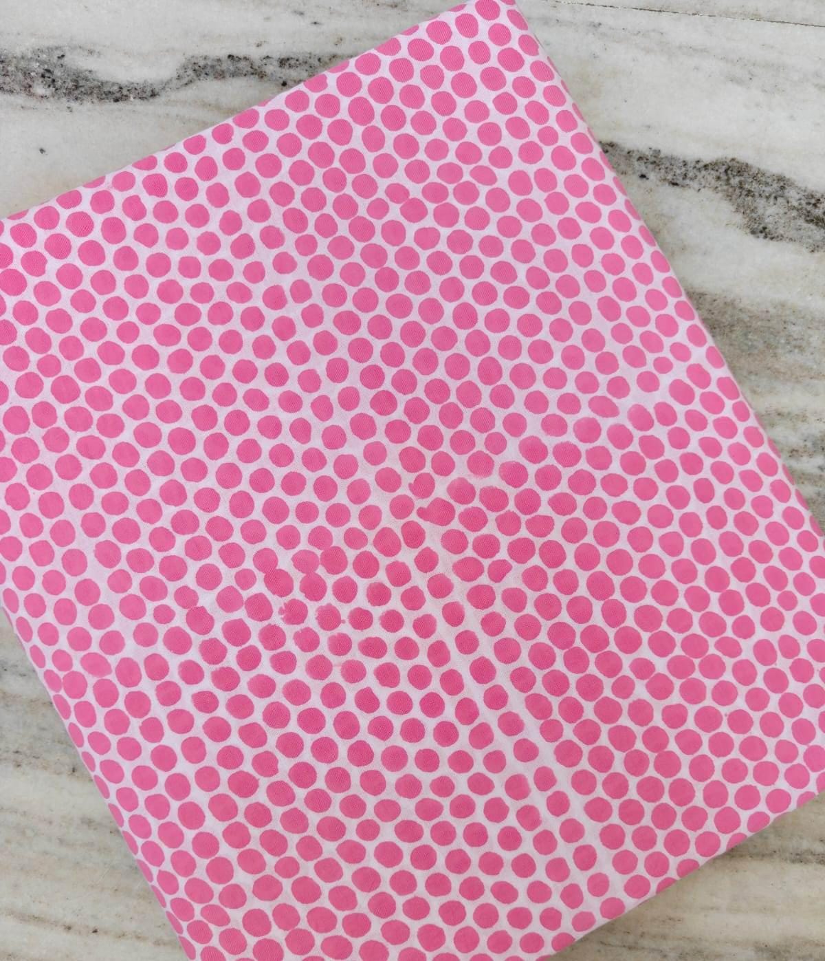 Pink Polka Dot Cotton Fabric, Small Dot Print Fabric by Yard, Soft Cotton Cloth for Sewing, Quilting Fabric, Dressmaking, Craft Fabric