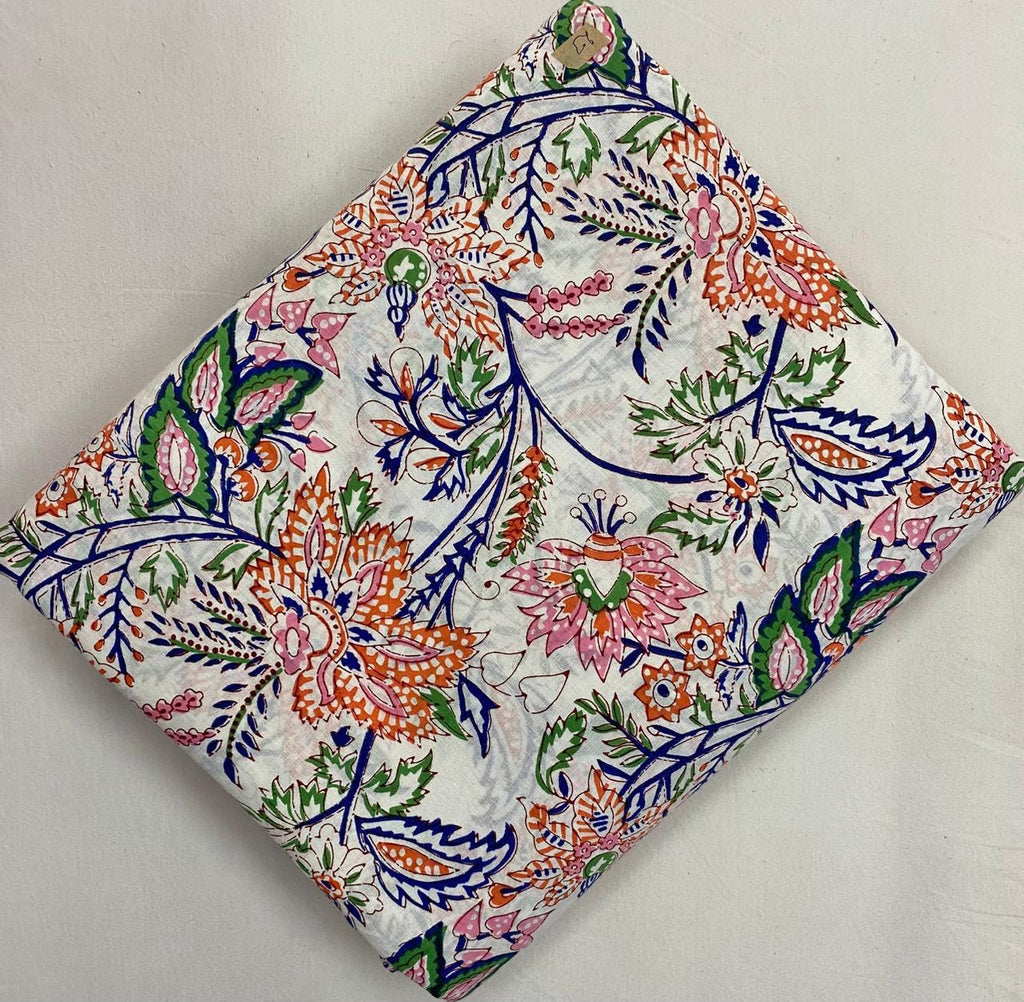 Beautiful Designer Hand Block Print Fabric, 100% Cotton Quilting Fabric By The Yard, Fabric For Dress Making Fabric, Loose Running Fabric