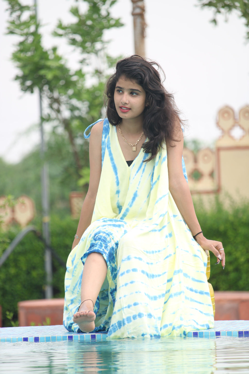 Rayon Tie Dye Jumpsuit: Boho Wide Leg Summer Kaftan