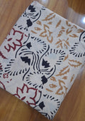 Hand Block Print Cotton Fabric, Floral Ethnic Cotton Fabric, Natural Cotton Cloth for Sewing, Quilting, Craft, Indian Style Fabric by Yard