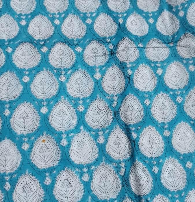 Hand Block Print Soft Fabric, 100% Cotton Quilting Fabric By The Yard, Fabric For Dress Making, Duvet Covers, Floral Fabric, Quilt Fabric
