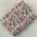 Hand Block Print Cotton Fabric: Indian Floral Quilting Fabric By The Yard