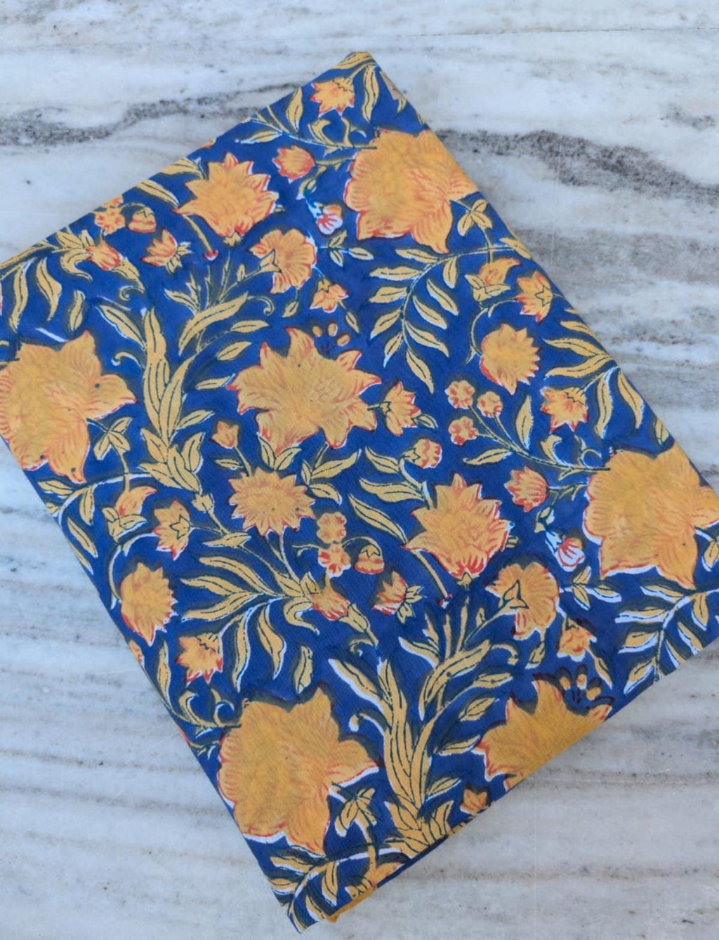 Hand Block Print Indian Soft Cotton Fabric, Floral Quilting Fabric, Loose Running Fabric, Fabric By The Yard, Fabric For Personlized Drees