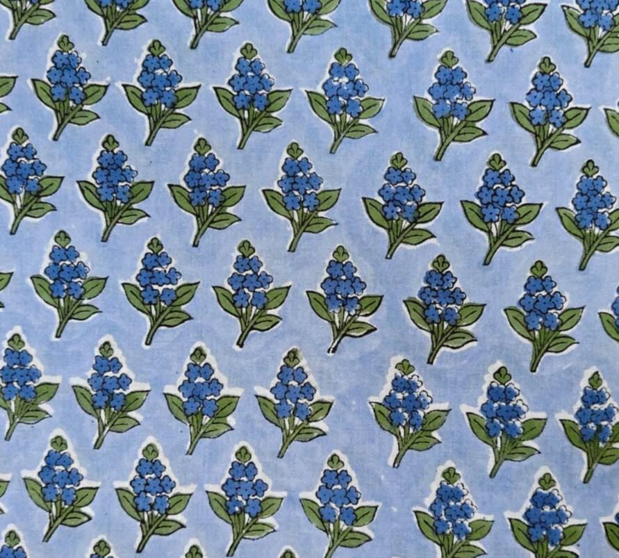 Indian Hand Block Print Fabric, Floral 100% Cotton Quilting Fabric By The Yard, Fabric For Dress Making, Loose Running Fabric, Napkin Fabric