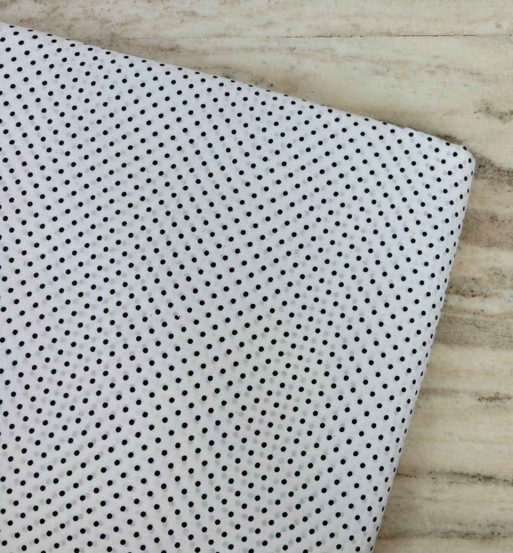 Black and White Polka Dot Cotton Fabric, Black Fabric with White Dots, Quilting Cotton, Sewing Fabric, Dressmaking Fabric, Cute Pastel Print