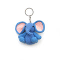 Handmade Crochet Elephant Keychain | Cute Blue Amigurumi Elephant Plush | Soft Animal Bag Charm | Elephant Lover Gift | Handmade Fabric Toy