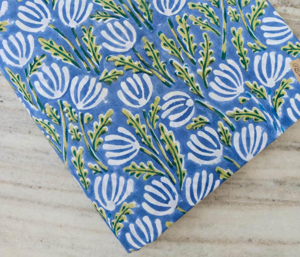 Multi Color Indian Hand Block Print Fabric, Floral 100% Cotton Quilting Fabric By The Yard, Dressmaking Fabric, Napkins Fabric, Loose Fabric
