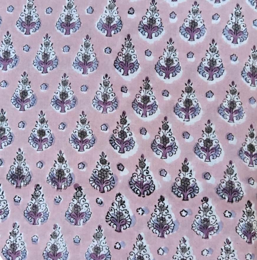Green Pink Floral Cotton Fabric, 100% Soft Printed Cotton by the Yard, Quilting, Sewing, Dressmaking, Textile Fabric, Loose Running Fabric