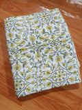 Indian Hand Block Print Fabric, Floral 100% Cotton Quilting Fabric By The Yard, Handmade Fabric, Loose Running Fabric, Textile Fabric, Gifts