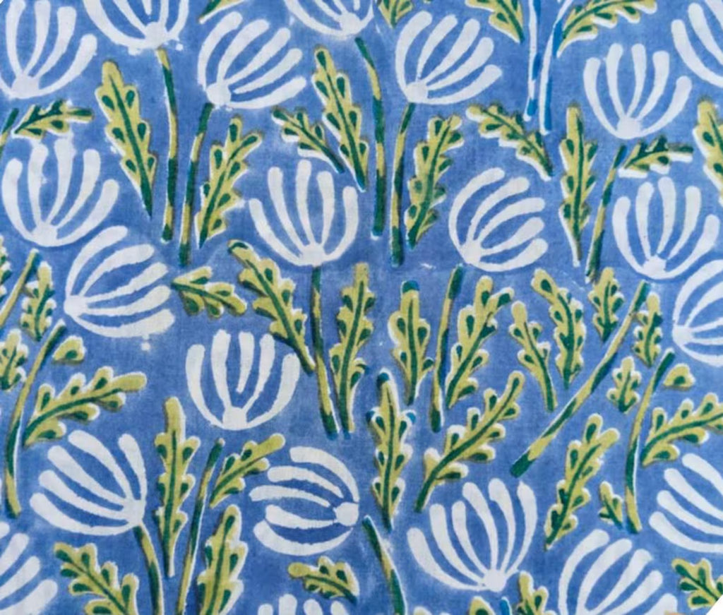 Multi Color Indian Hand Block Print Fabric, Floral 100% Cotton Quilting Fabric By The Yard, Dressmaking Fabric, Napkins Fabric, Loose Fabric