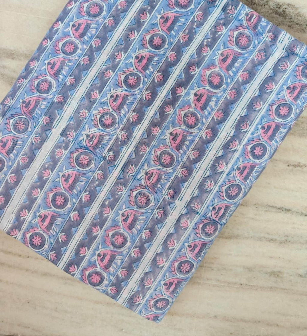 Soft Cotton, Indian Hand Block Print Fabric, Floral 100% Cotton Fabric By The Yard, Fabric for Loose Running, Dress Making, Textile Fabric