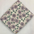 Cream Floral Cotton Fabric by Yard, Indian Hand Block Print Fabric, Green Leaf Sanganeri Cotton, Soft Dressmaking Quilting Craft Textile