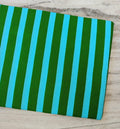 Green and Blue Striped Cotton Fabric, Vertical Stripe Fabric by the Yard, Modern Stripe Fabric for Quilting Sewing, Bold Geometric Fabric