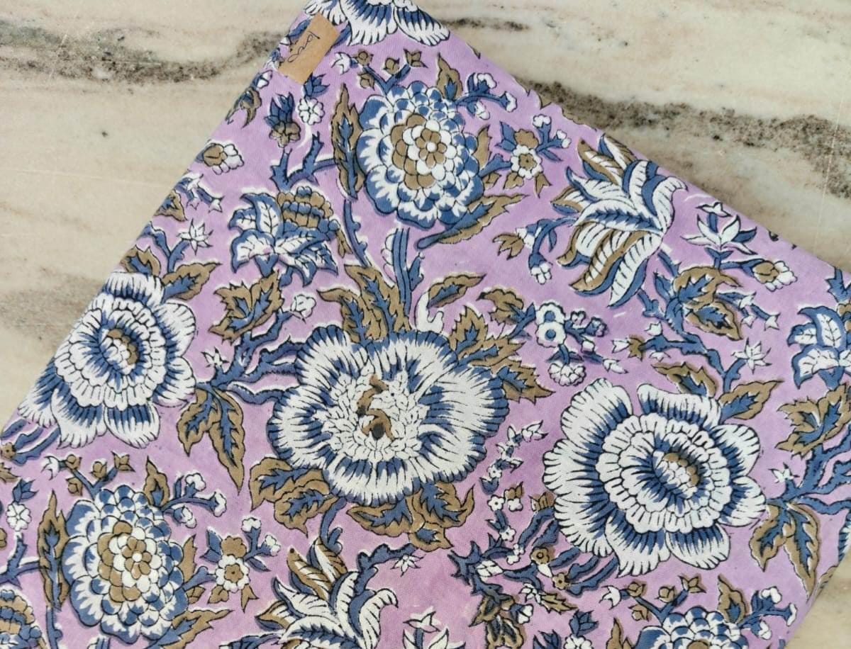 Beautiful Sanganer Indian Hand Block Print Fabric, 100% Cotton Quilting Fabric By The Yard, Fabric For Dress Making, Loose Running Fabric,
