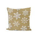 Beige Snowflake Cushion Cover, Christmas Throw Pillow Cover, Winter Decor Cotton Cushion, Rustic Holiday Pillow, Cozy Sofa Accent Cover,