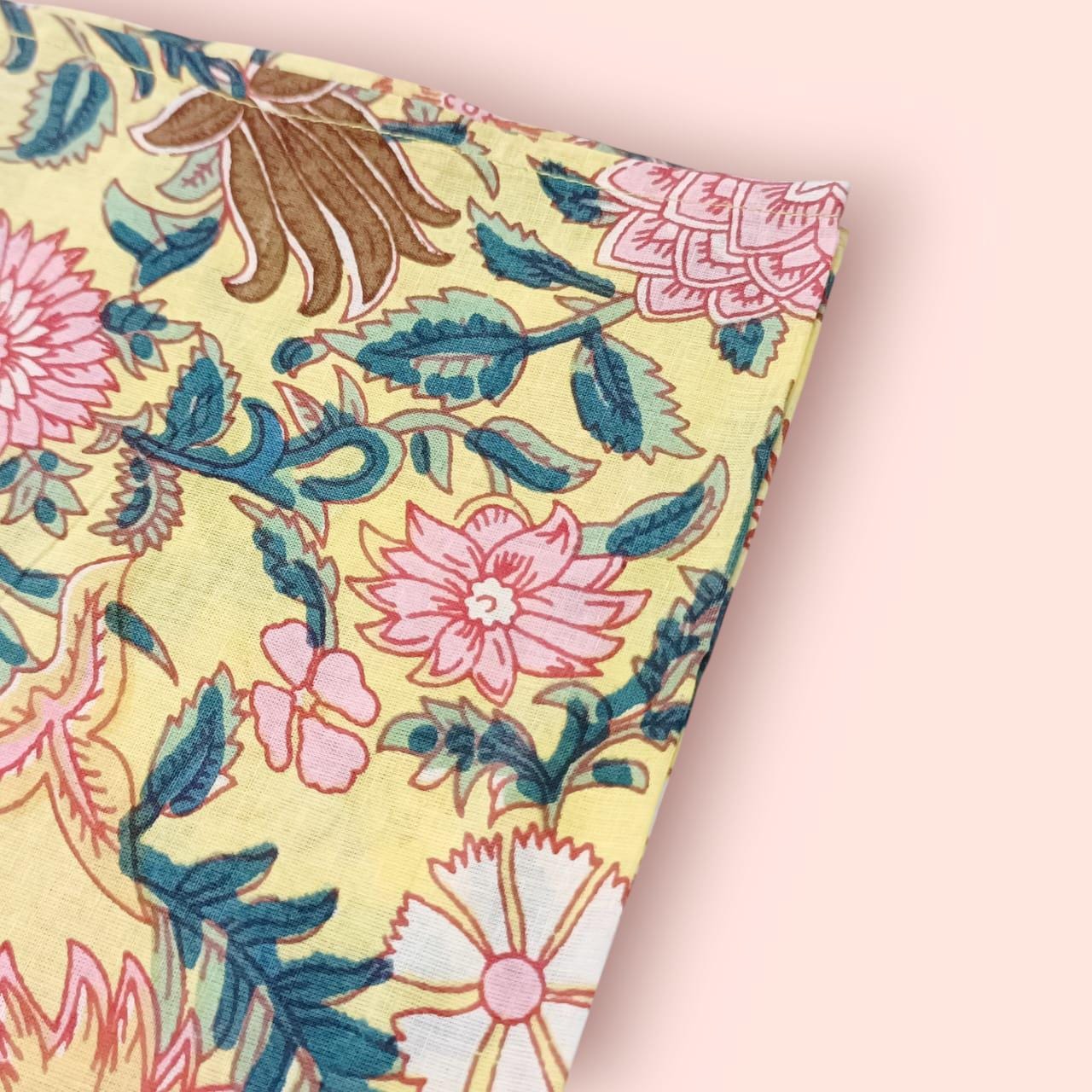 Hand Block Printed Organic Cotton Napkins - Eco-Friendly Table Decor, Set of 4