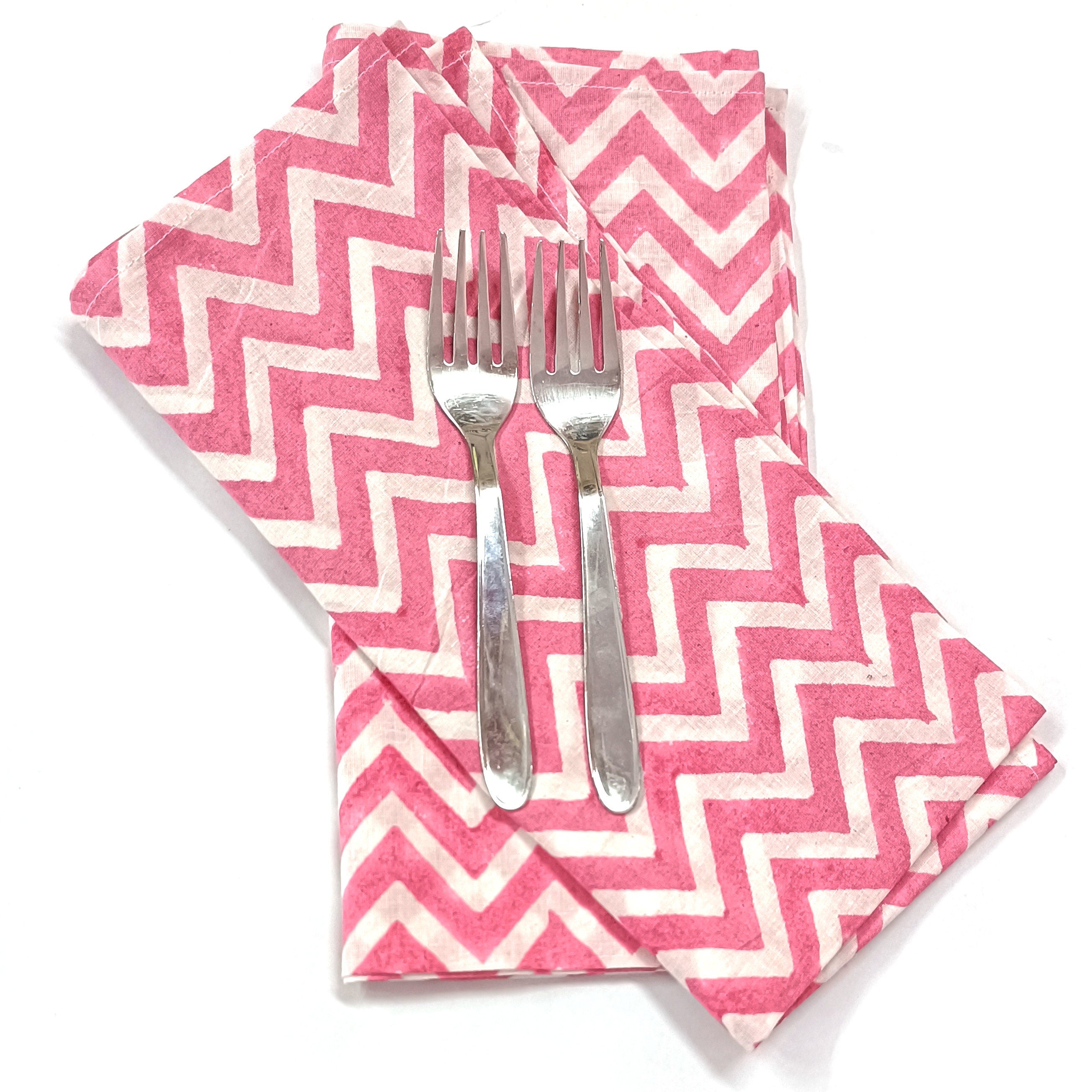 Handblock napkins. cotton dinner napkin, 9x9"- cocktail 20x20"- Dinner All Sizes, cloth napkins, Housewarming gifts, wedding napkins