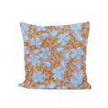 Peach White Floral Pillow Cover, 16x16 Handmade Throw Pillow, Boho Cotton Cushion Hand Block Printed Cotton Cushion Cover, Christmas Pillow