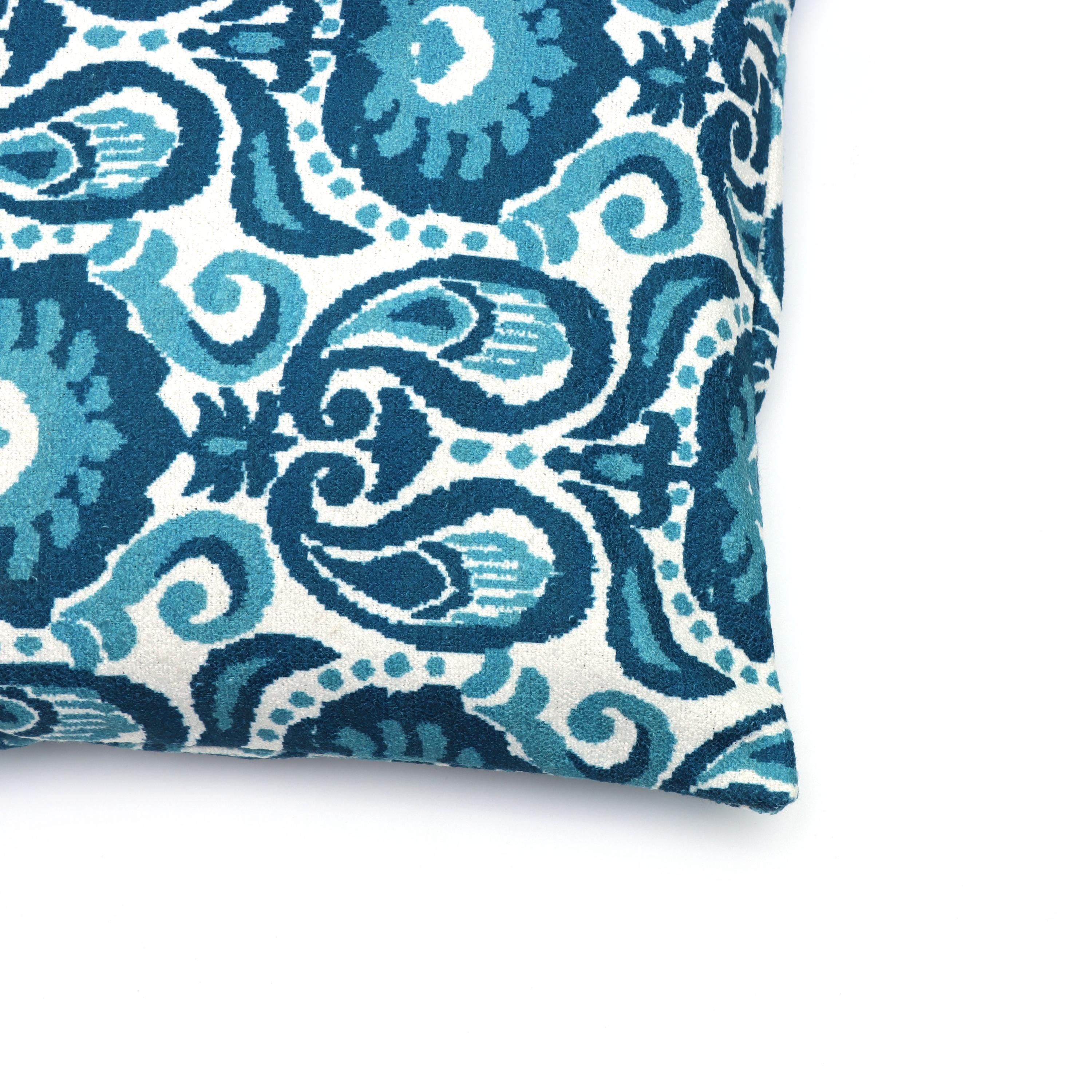 Hand Block Print Fabric Cushion Cover, Floral 100% Cotton Quilting Fabric Cushion, Handmade Throw Pillow Decorative Home Decor Pillow Cover