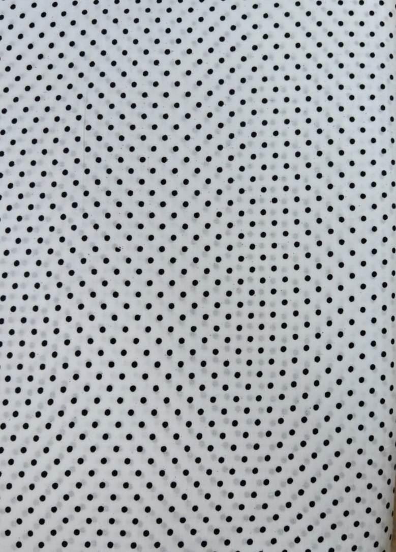 Black and White Polka Dot Cotton Fabric, Black Fabric with White Dots, Quilting Cotton, Sewing Fabric, Dressmaking Fabric, Cute Pastel Print